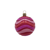 Glaskula Pop Art Welle rosa 8 cm