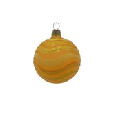 Glaskula Pop Art Welle gul 8 cm