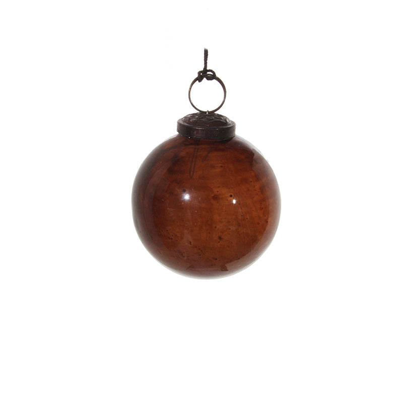 Glaskula brun 7 cm