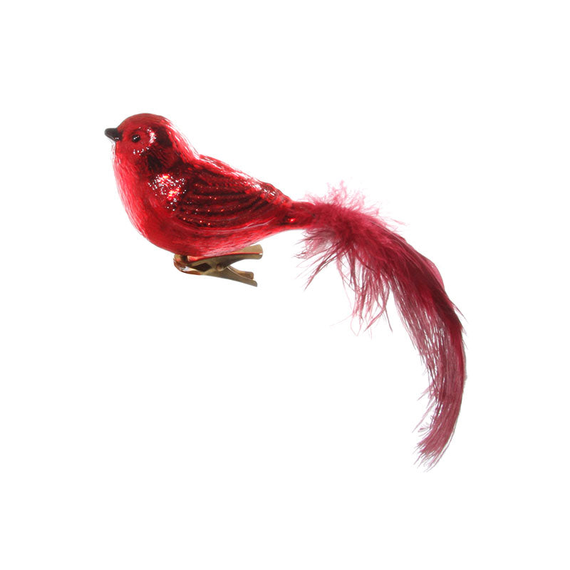 Fågel i glas röd