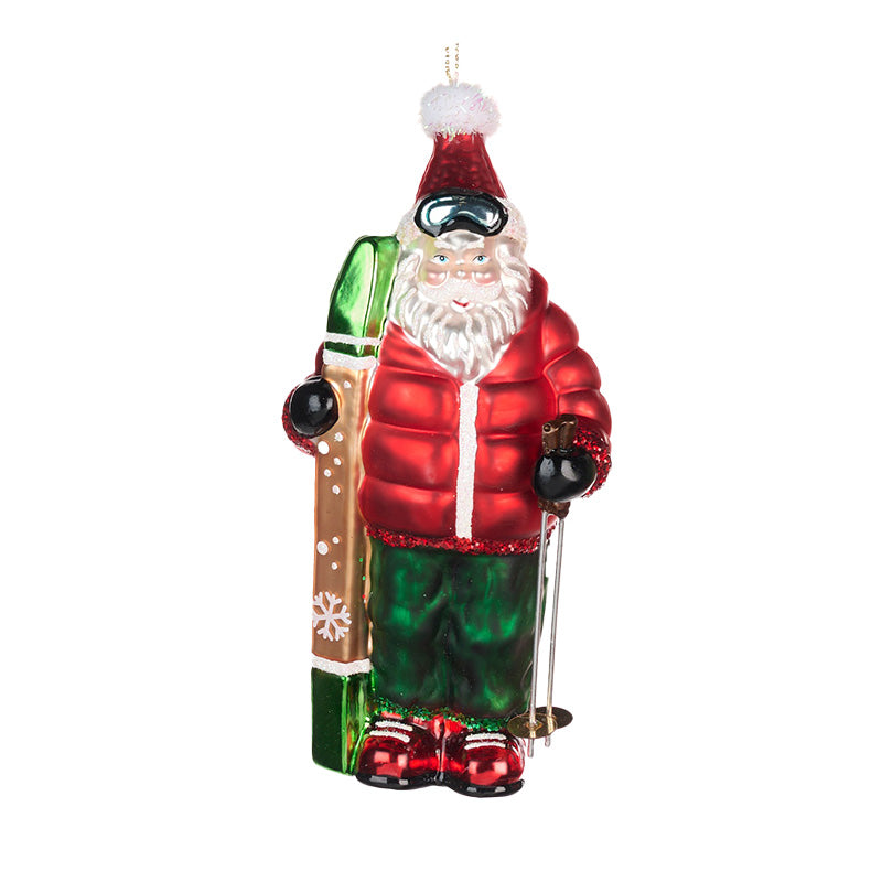 Tomte med skidor